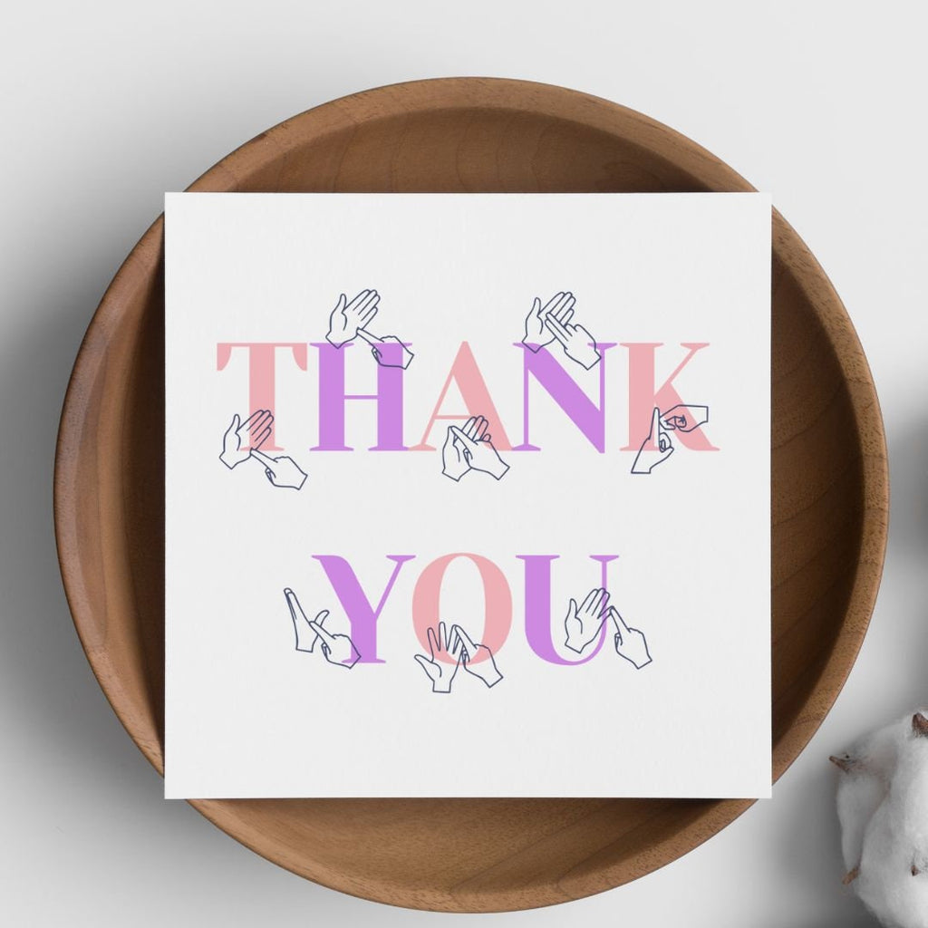 British Sign Language Thank You Card: BSL Teacher Appreciation, friend bsl