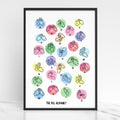 BSL Alphabet Print: British Sign Language Poster, Nursery Education, classroom, playroom, bsl left hand