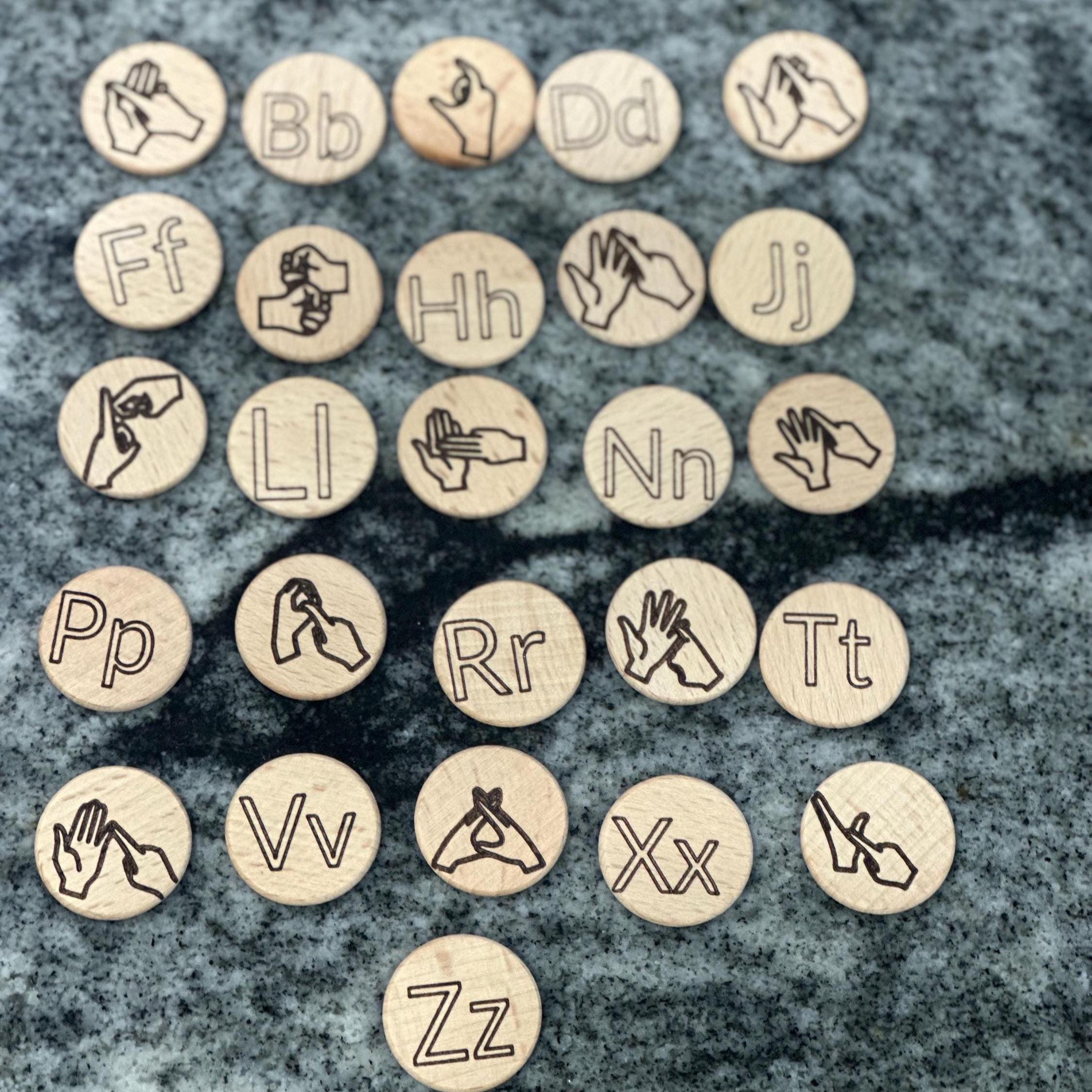 BSL alphabet, British Sign Language Gift, BSL gift, British sign language Alphabet, BSL Learner, bsl tiles, bsl game, left hand bsl alphabet