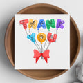 BSL Thank You Card: British Sign Language card, Balloons, bsl teacher thank you