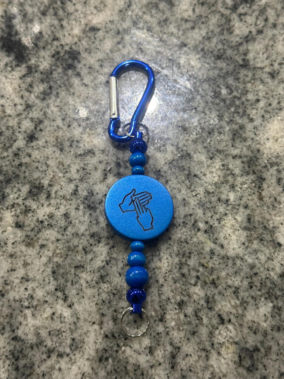 Personalised BSL Keyring: british sign language Engraved bsl Initial,bsl bag Charm, bsl gift,