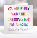 BSL thank you Card, Fingerspelling, British sign language, bsl good luck, bsl i love you card, youre amazing, teacher card, friend, for her