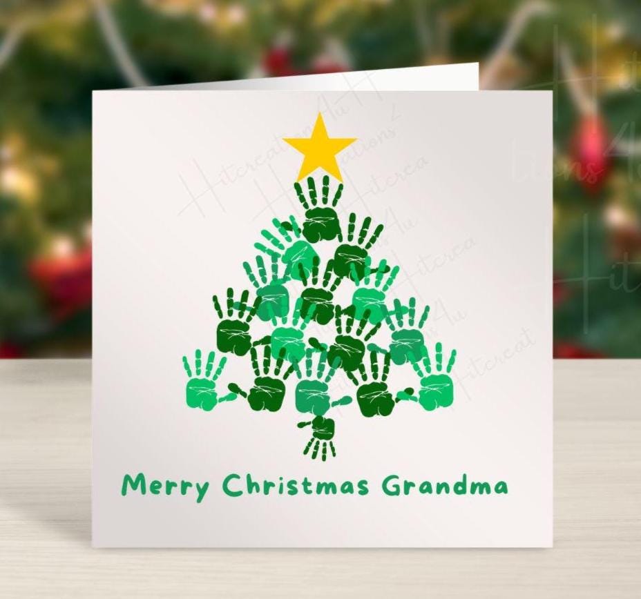 BSL christmas card, bsl card, teacher card, merry christmas, Deaf, Sign Language card, BSL, fingerspelling, Deaf Awareness, christmas tree