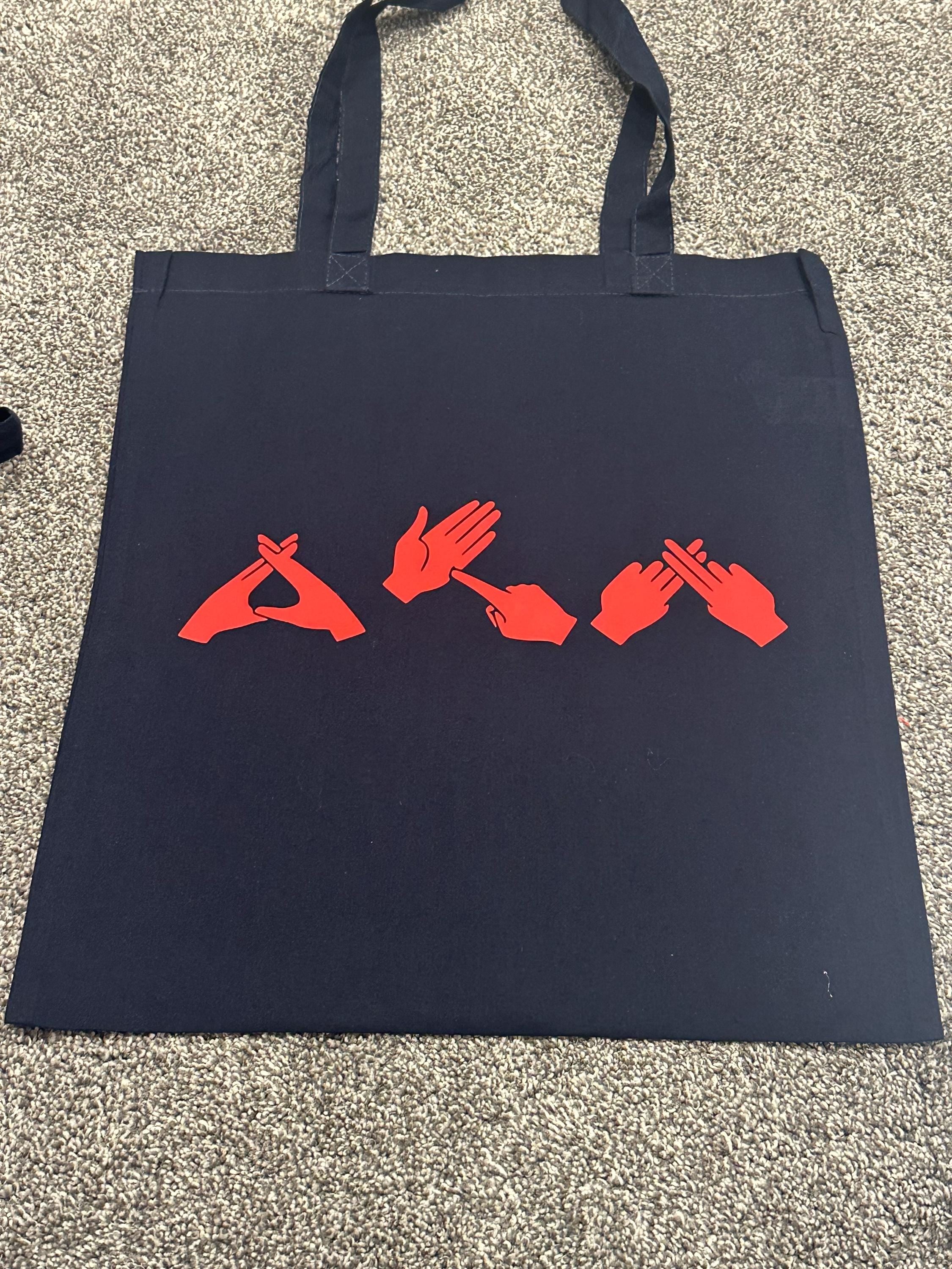 WTF British Sign Language Tote Bag: Deaf Humor Gift, funny bsl bag, bsl gift, what the