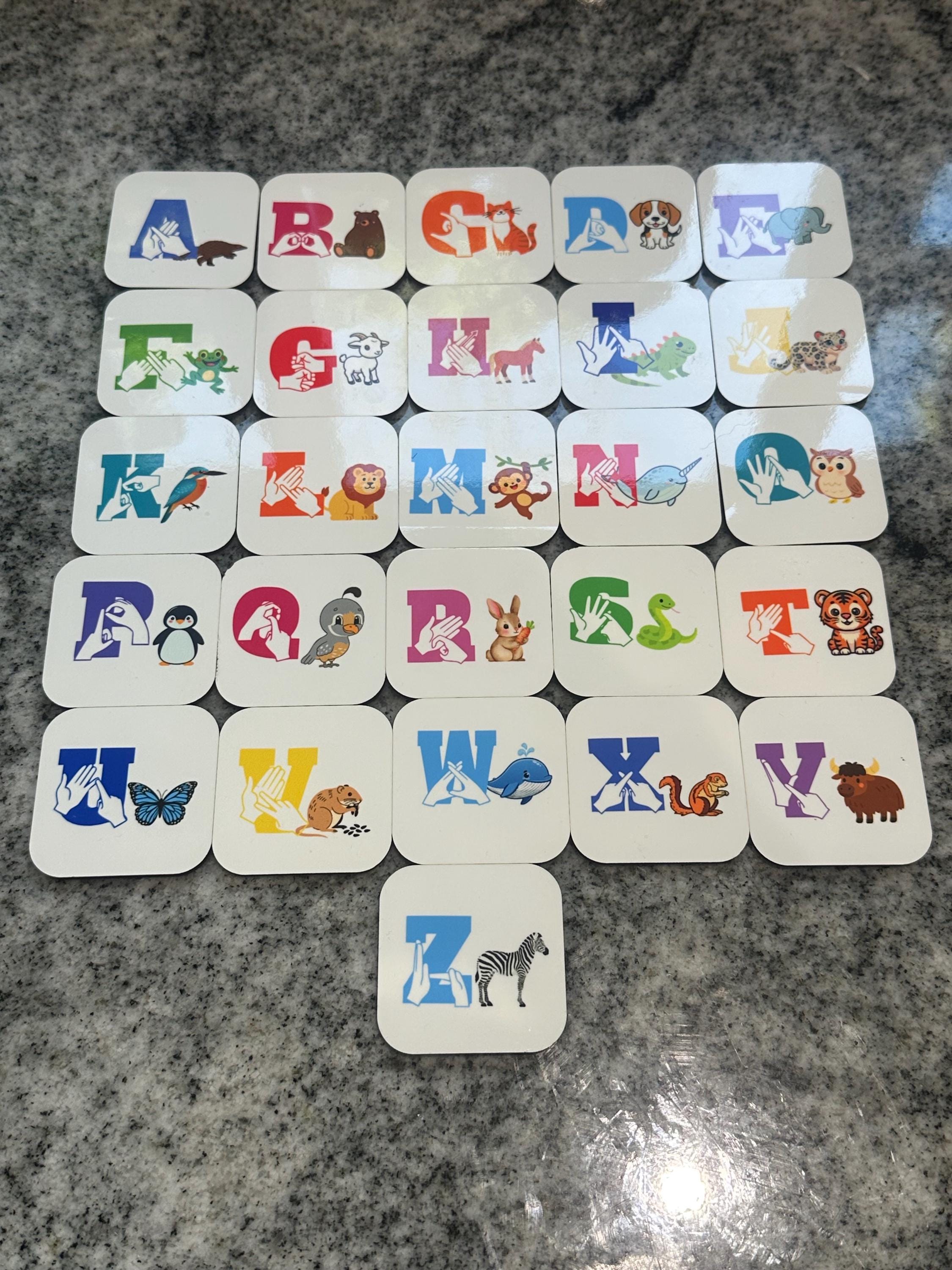 British Sign Language Alphabet Magnets | BSL Letter Tiles | Deaf Learning Resource |bsl Fridge Magnets | SEN Education |BSL alphabet,