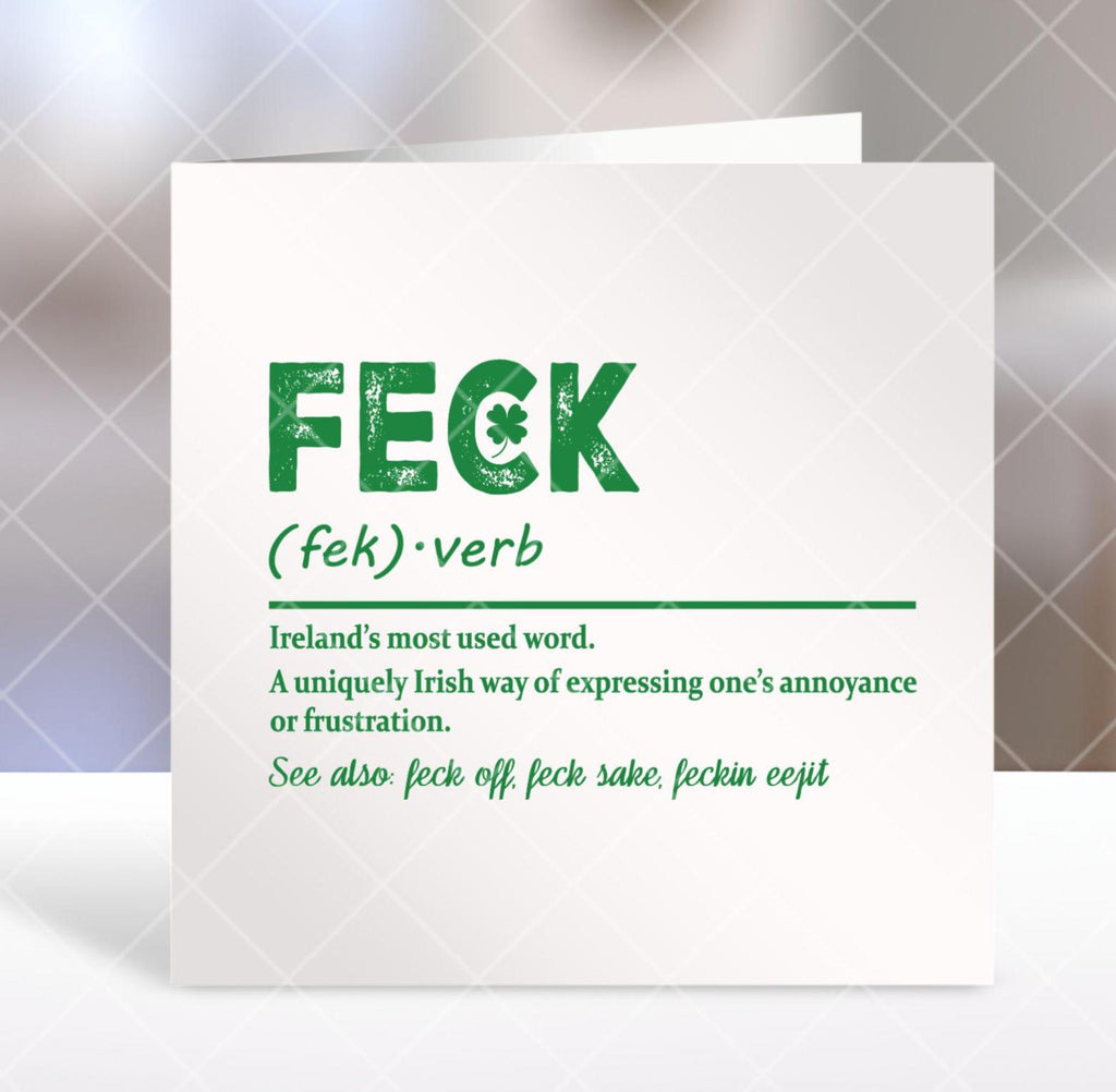 Irish Card, irish greetings card, irish birthday card, funny irish card, good luck card, shamrock, Ireland,  irish sayings