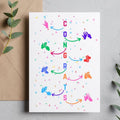 BSL Congratulations Card: Fingerspelling Congrats, New Job, New Baby
