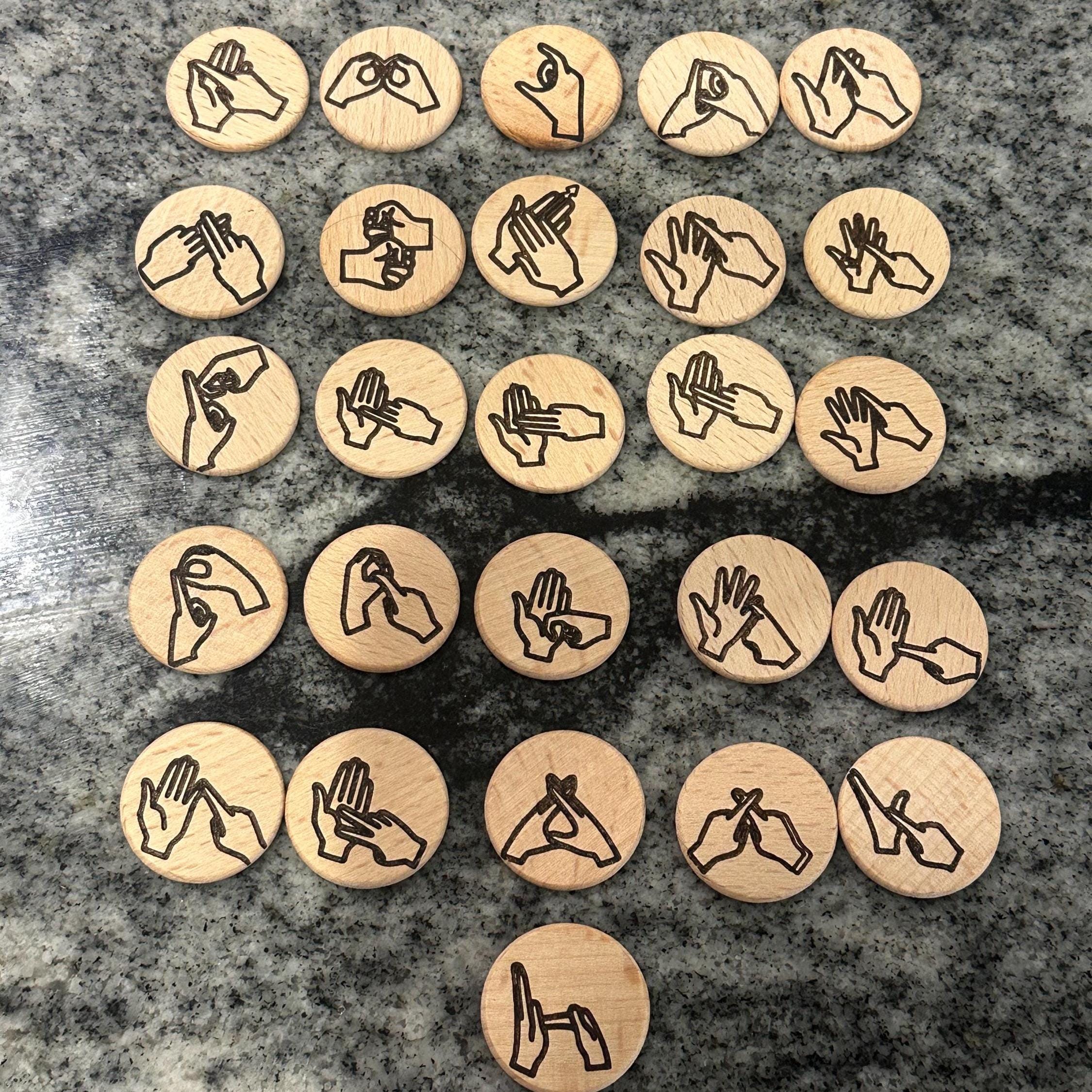BSL alphabet, British Sign Language Gift, BSL gift, British sign language Alphabet, BSL Learner, bsl tiles, bsl game, left hand bsl alphabet
